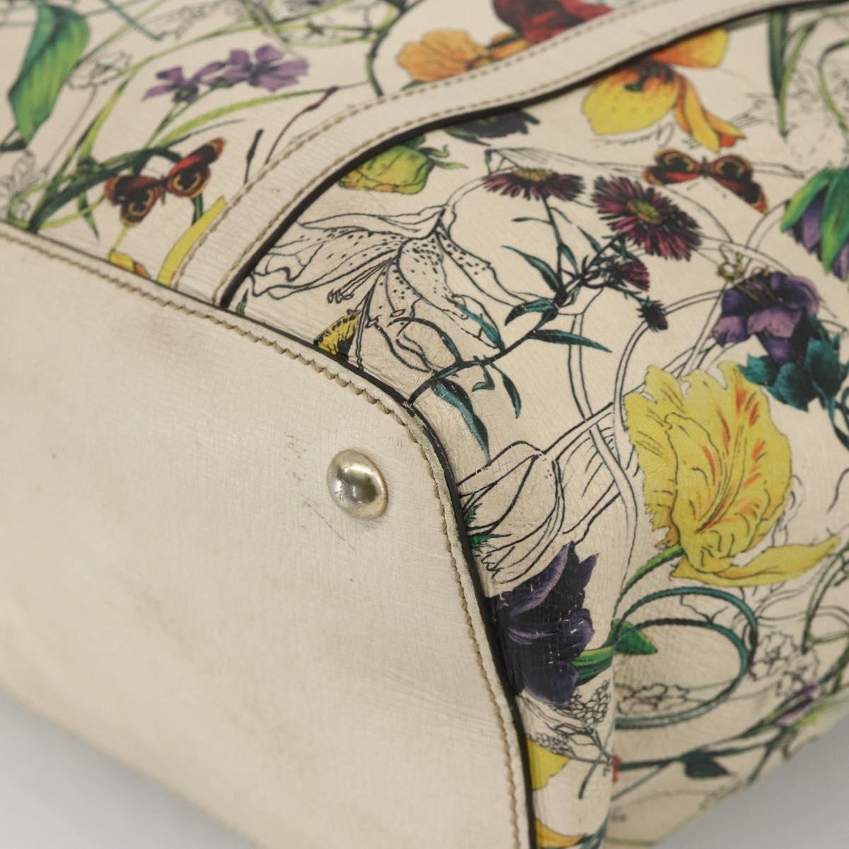 GUCCI Tote Bag PVC Ivory Gold 309613 Auth ka3786