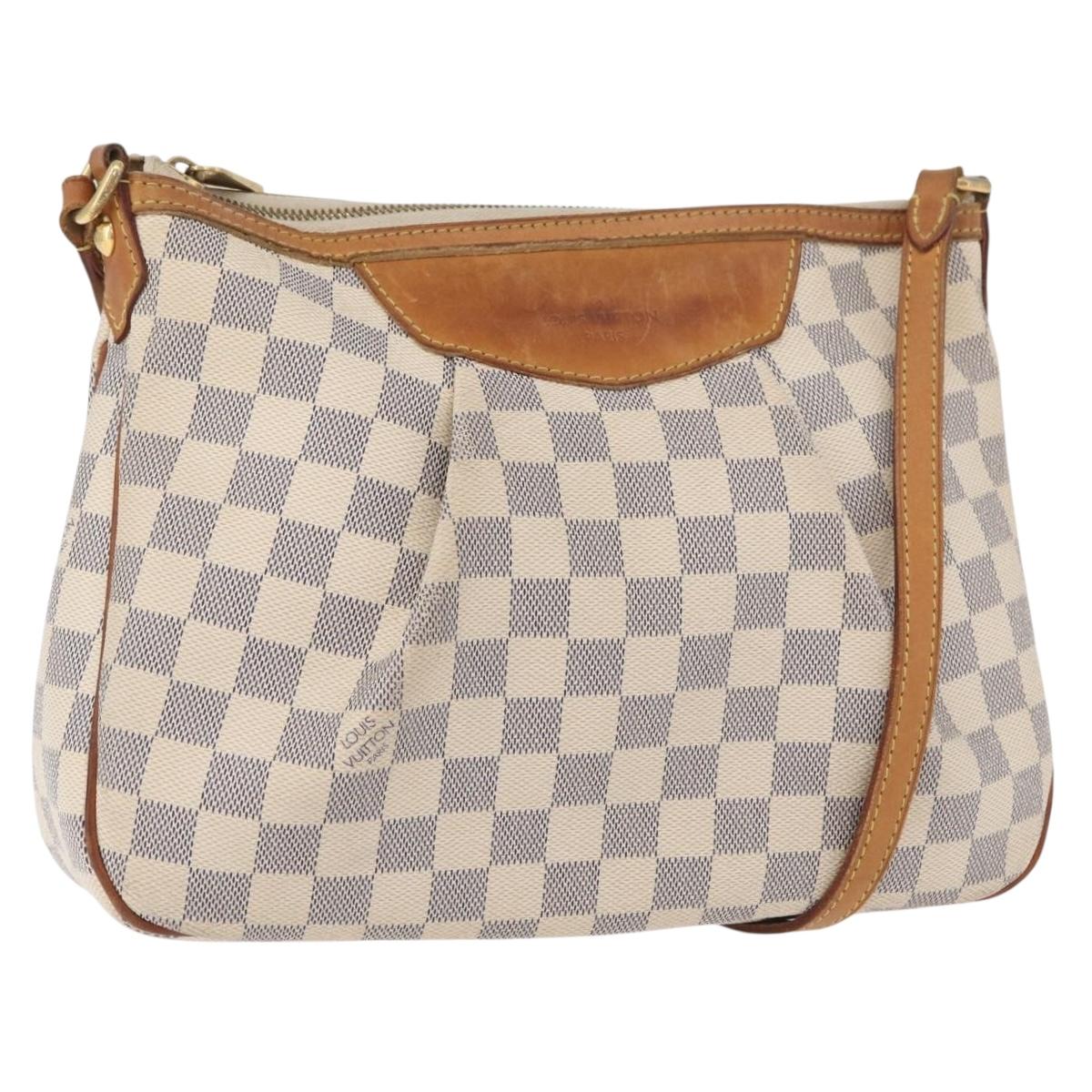 LOUIS VUITTON Damier Azur Siracusa PM Shoulder Bag N41113 LV Auth ka3790