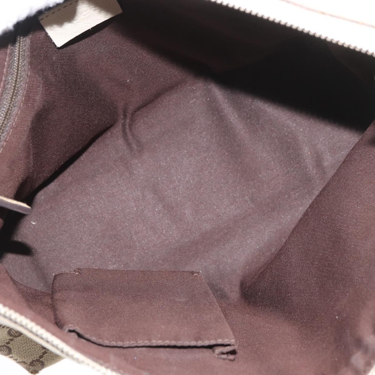 GUCCI Abbey GG Canvas Hand Bag Beige Gold 141471 Auth ka3796