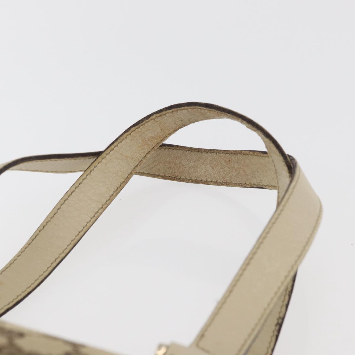 GUCCI Abbey GG Canvas Hand Bag Beige Gold 141471 Auth ka3796