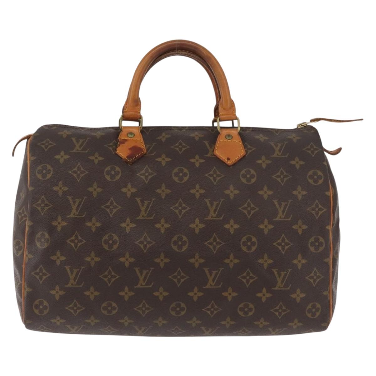 LOUIS VUITTON Monogram Speedy 35 Hand Bag M41524 LV Auth ka3799A