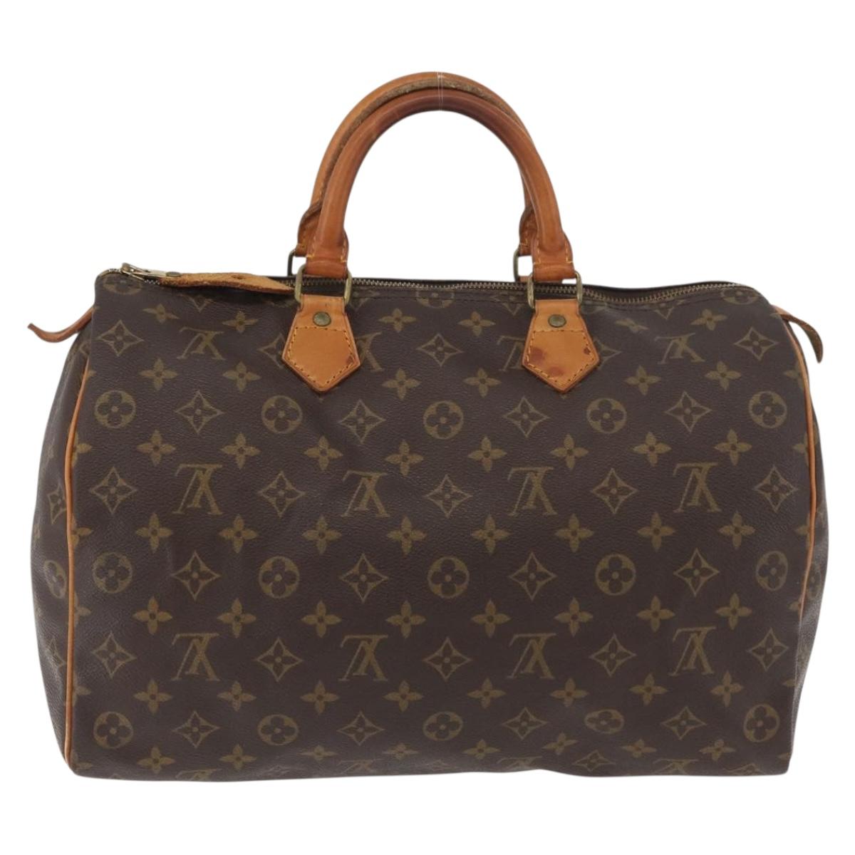 LOUIS VUITTON Monogram Speedy 35 Hand Bag M41524 LV Auth ka3799A
