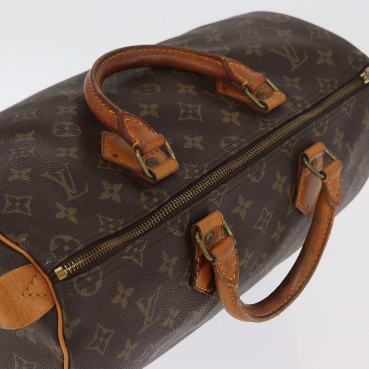 LOUIS VUITTON Monogram Speedy 35 Hand Bag M41524 LV Auth ka3799A