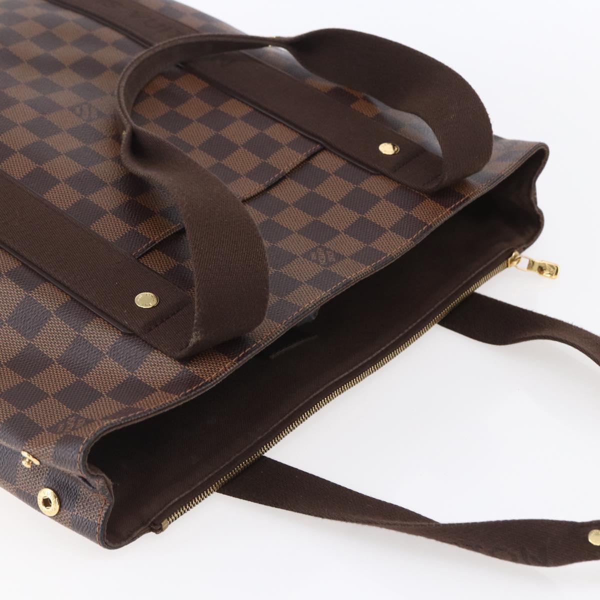 LOUIS VUITTON Damier Ebene Cabas Bobur Tote Bag N52006 LV Auth ka380