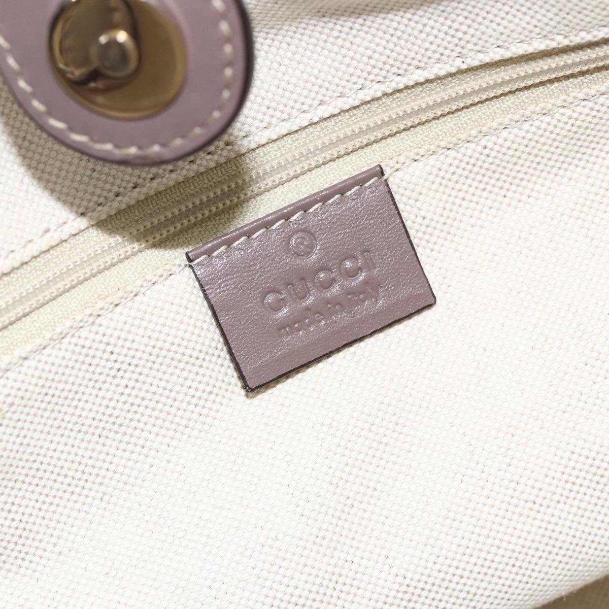 GUCCI GG Canvas Sukey Hand Bag Beige Gold 211944 Auth ka3843A