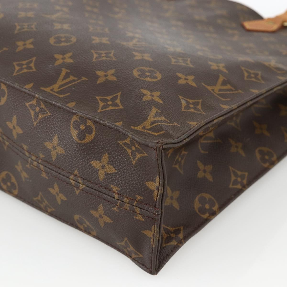 LOUIS VUITTON Monogram Sac Plat Hand Bag M51140 LV Auth ka3846