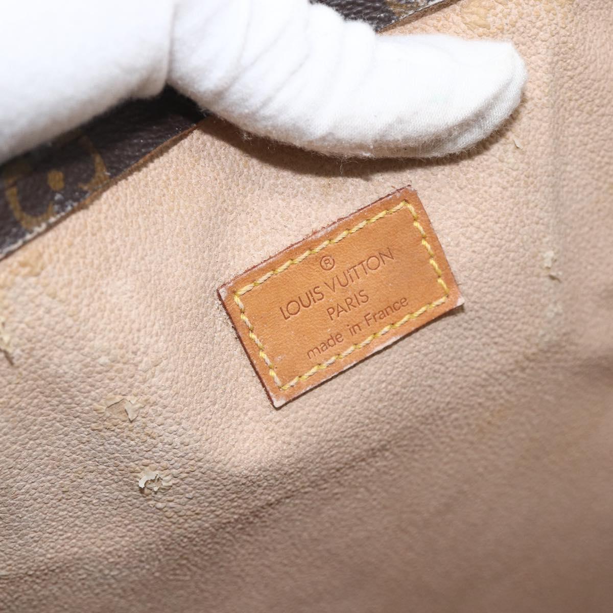 LOUIS VUITTON Monogram Sac Plat Hand Bag M51140 LV Auth ka3846