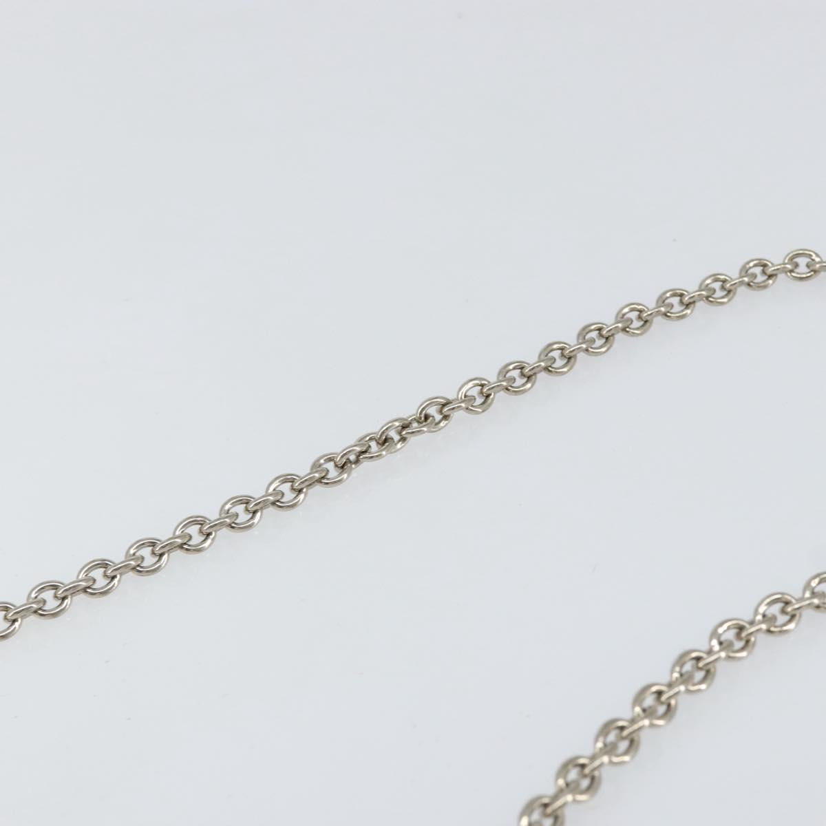 Christian Dior Canage Chain Shoulder Bag Patent leather Blue Silver Auth ka386