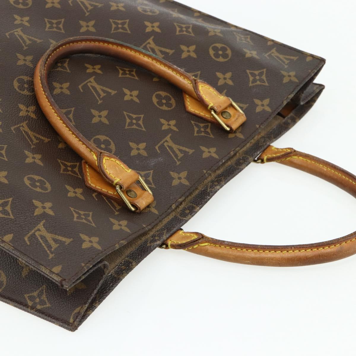 LOUIS VUITTON Monogram Sac Plat Hand Bag M51140 LV Auth ka3879