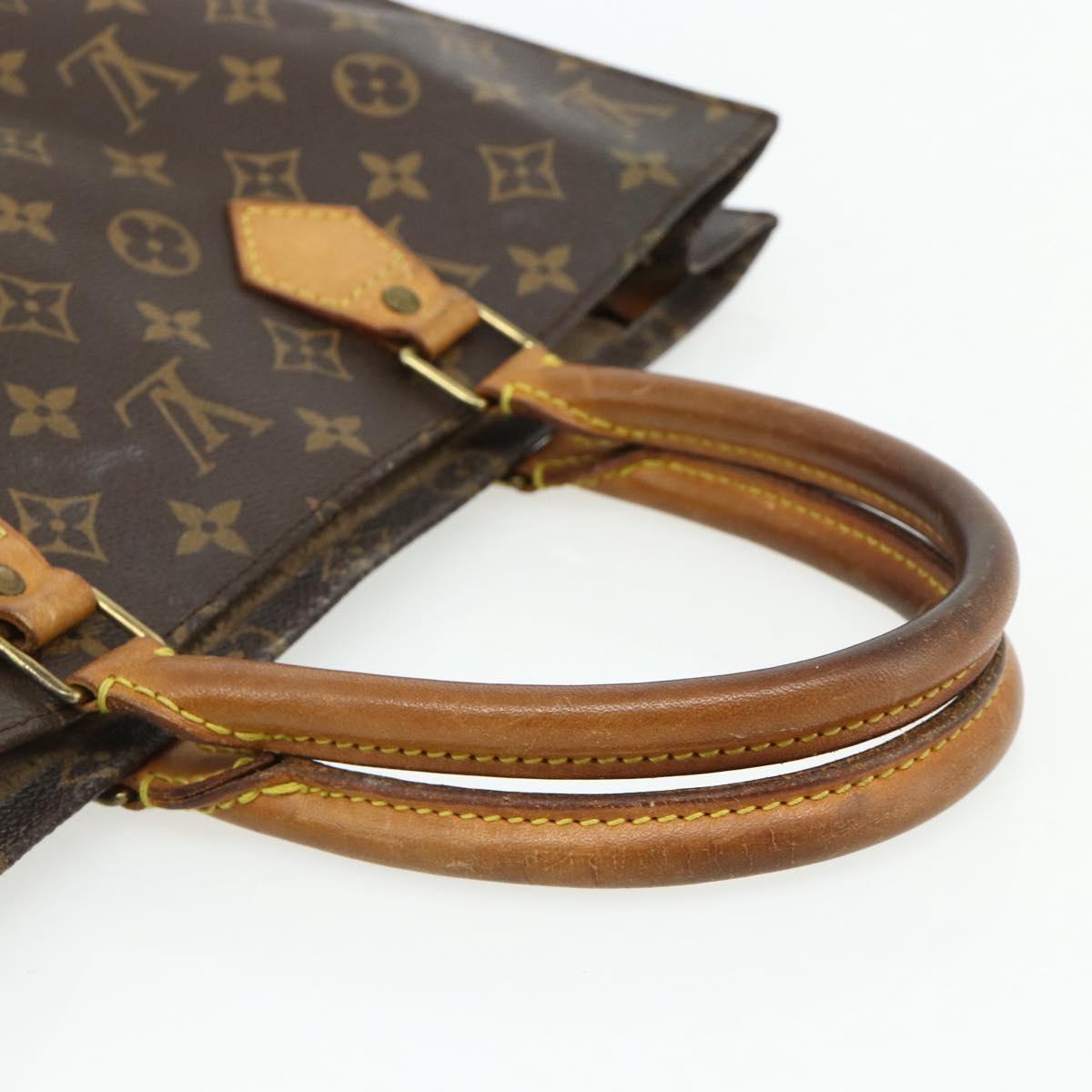 LOUIS VUITTON Monogram Sac Plat Hand Bag M51140 LV Auth ka3879