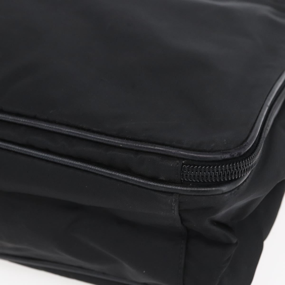 PRADA Business Bag Nylon Black Silver Auth ka390