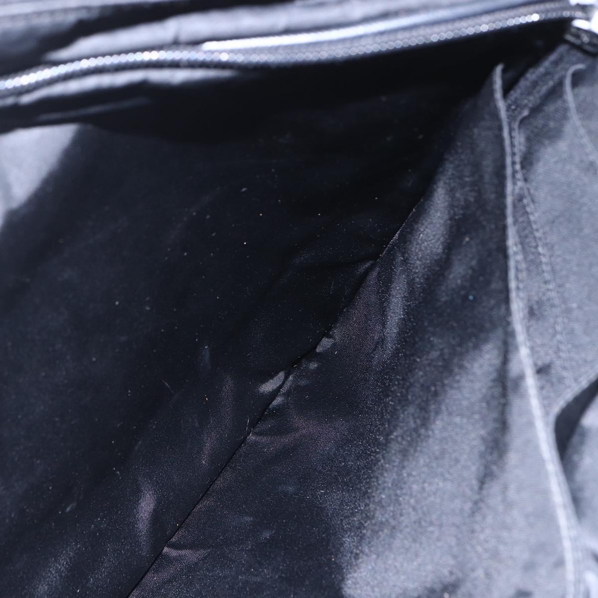 PRADA Business Bag Nylon Black Silver Auth ka390