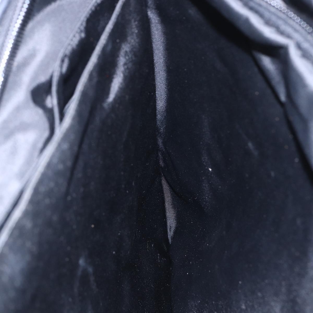 PRADA Business Bag Nylon Black Silver Auth ka390