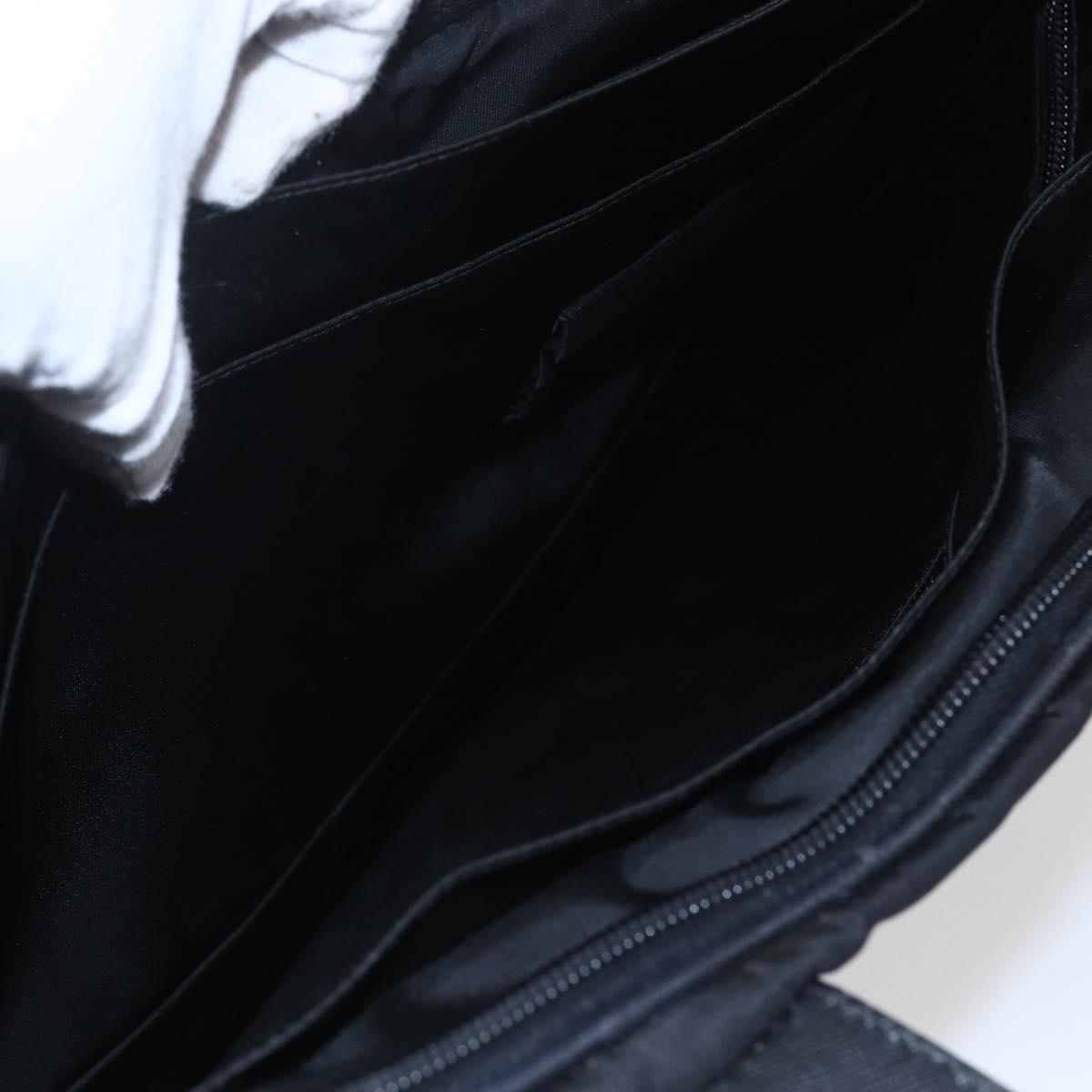 PRADA Business Bag Nylon Black Silver Auth ka390