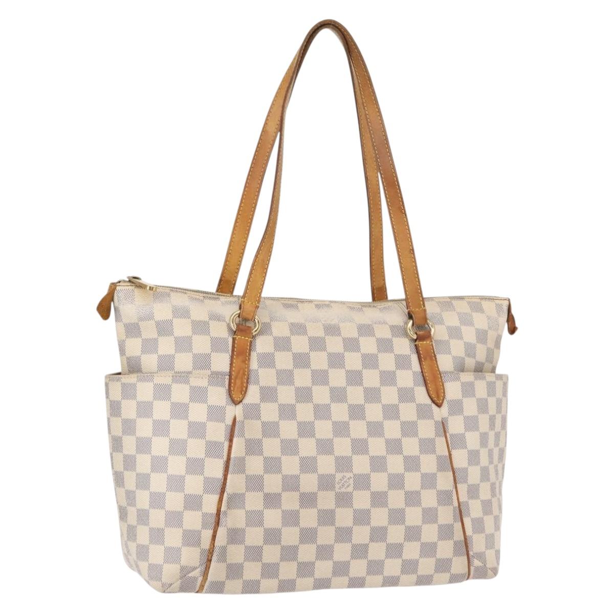LOUIS VUITTON Damier Azur Totally MM Tote Bag N51262 LV Auth ka391