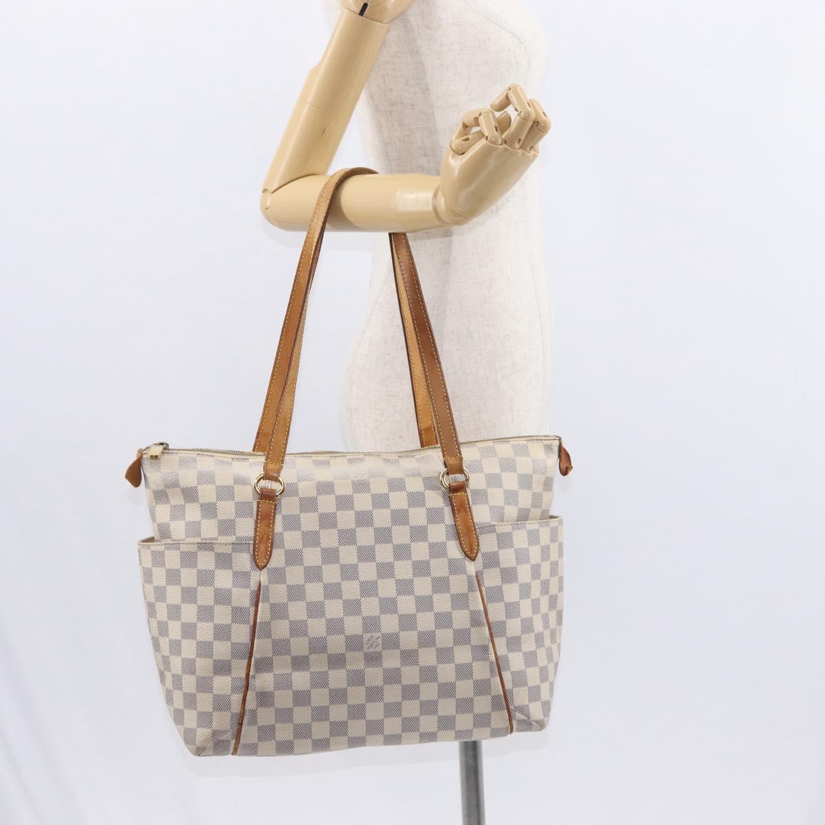 LOUIS VUITTON Damier Azur Totally MM Tote Bag N51262 LV Auth ka391
