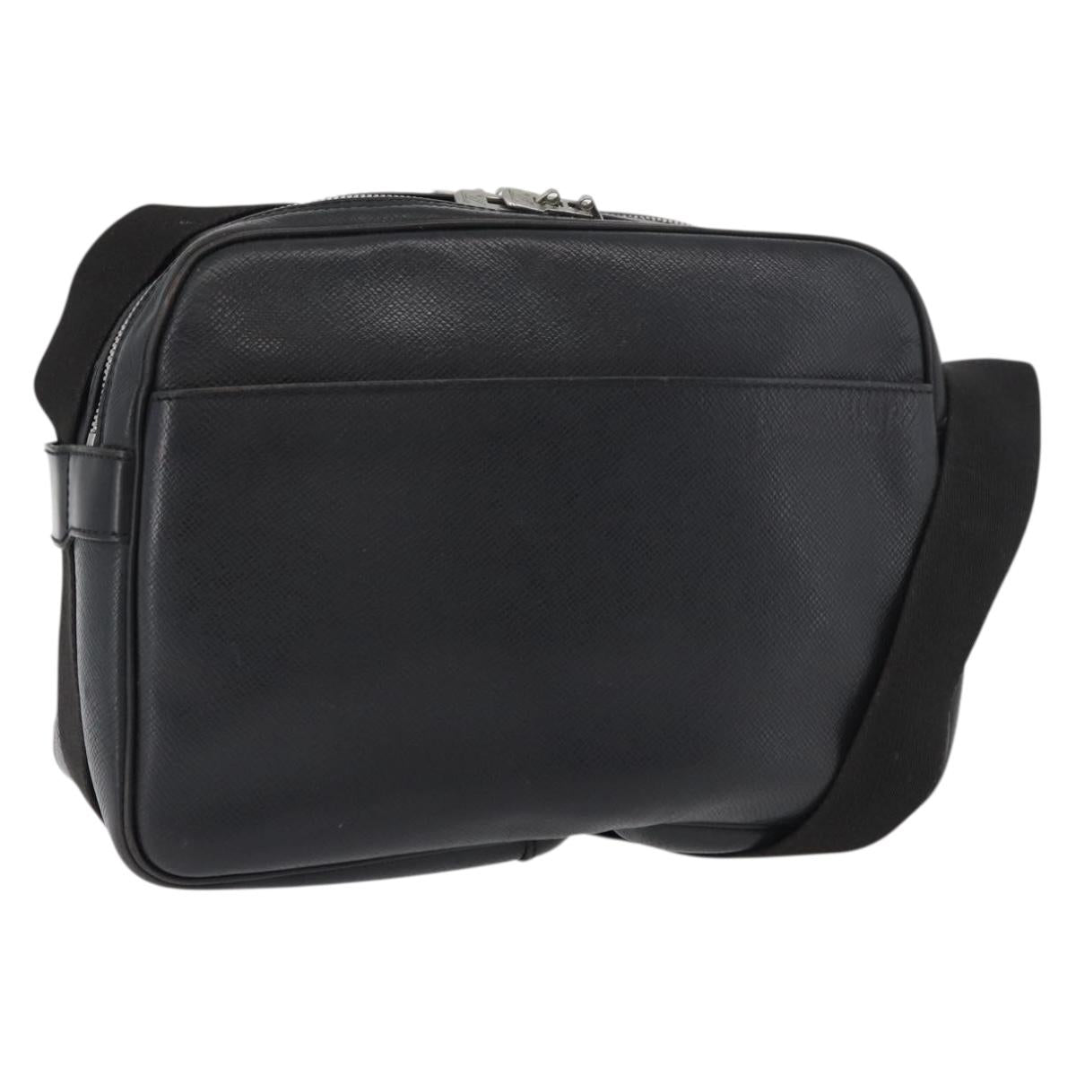 LOUIS VUITTON Taiga Reporter PM Shoulder Bag Ardoise M30154 LV Auth ka3928
