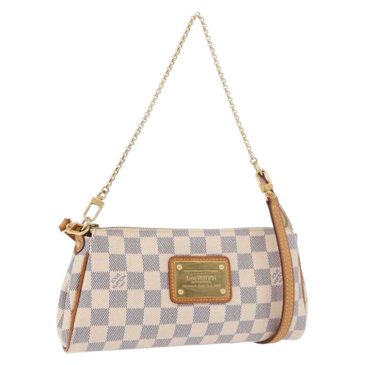 LOUIS VUITTON Damier Azur Eva Shoulder Bag 2way N55214 LV Auth ka3938