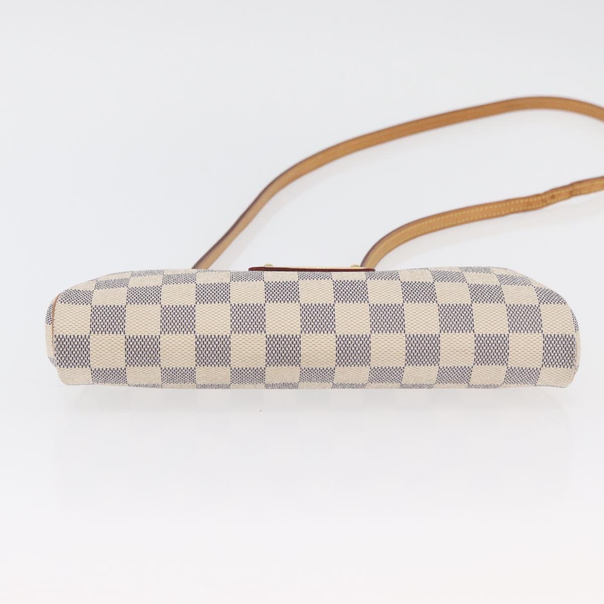 LOUIS VUITTON Damier Azur Eva Shoulder Bag 2way N55214 LV Auth ka3938