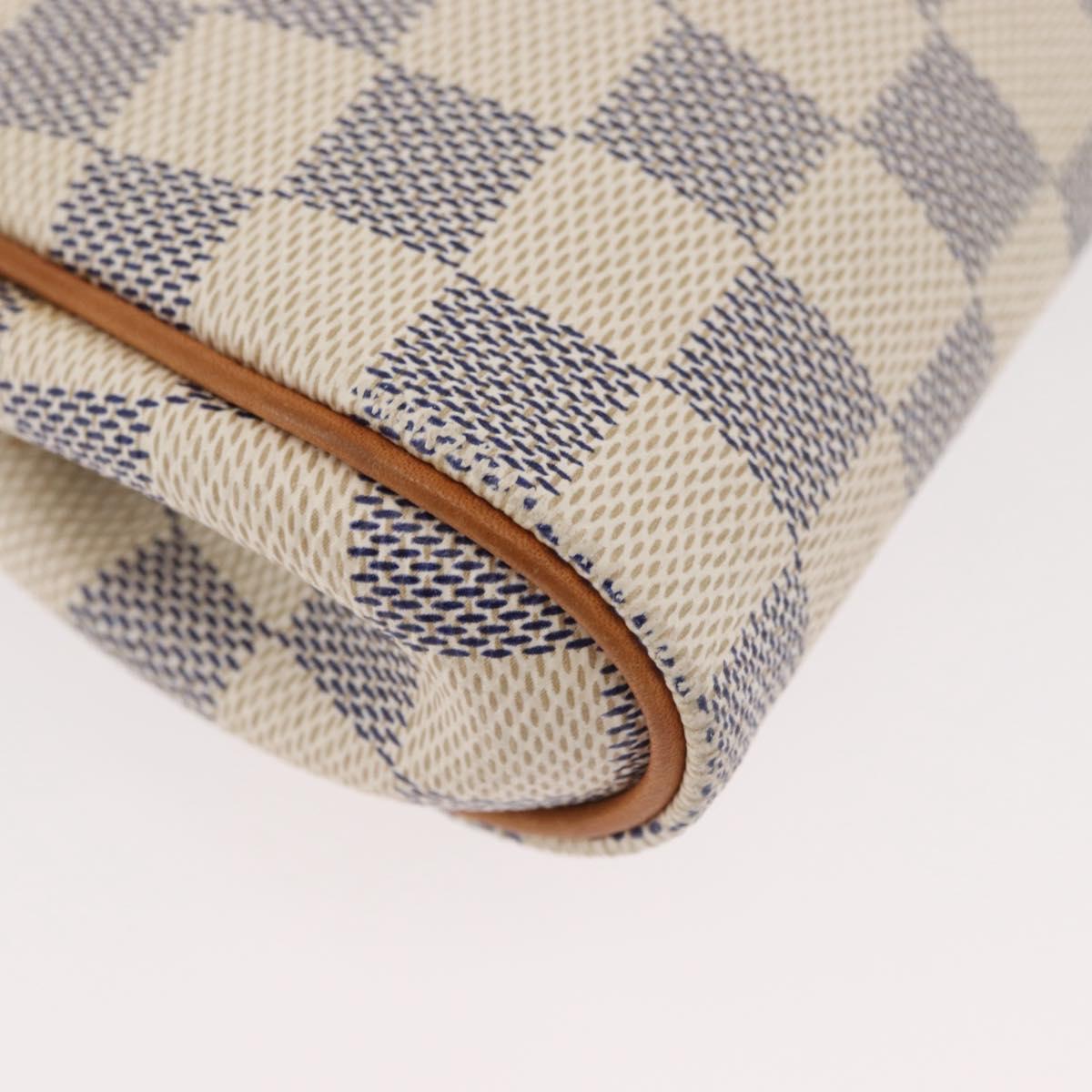 LOUIS VUITTON Damier Azur Eva Shoulder Bag 2way N55214 LV Auth ka3938