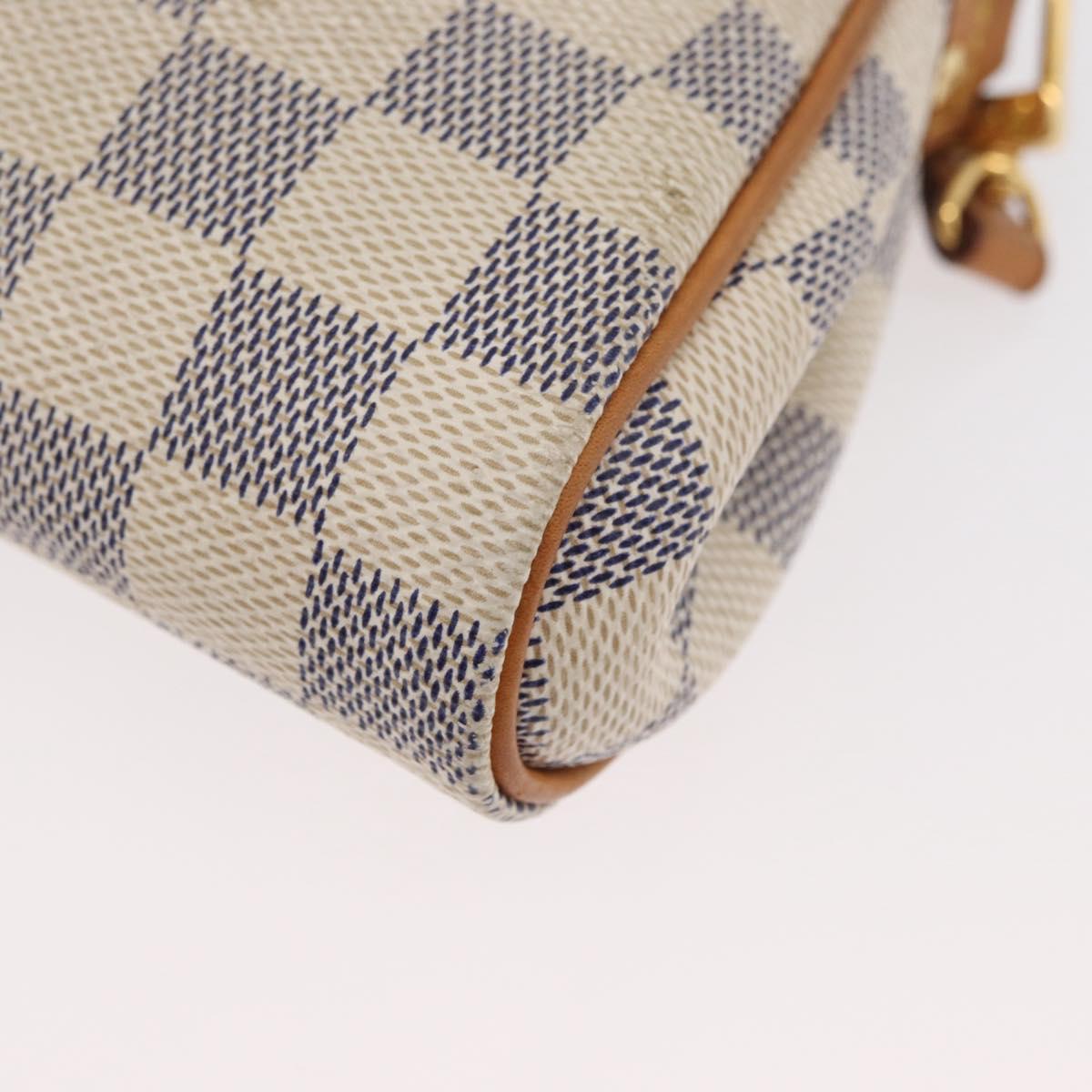 LOUIS VUITTON Damier Azur Eva Shoulder Bag 2way N55214 LV Auth ka3938