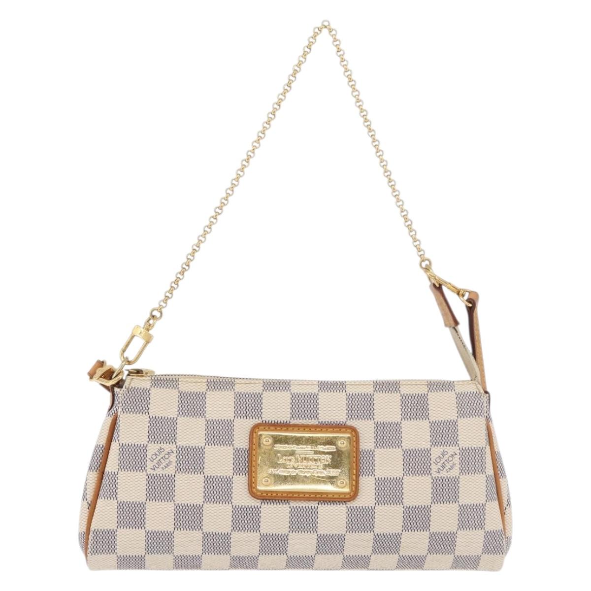 LOUIS VUITTON Damier Azur Eva Shoulder Bag 2way N55214 LV Auth ka3938