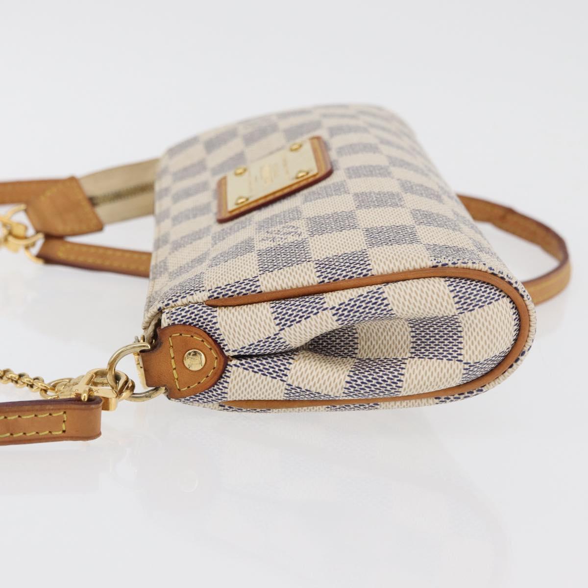 LOUIS VUITTON Damier Azur Eva Shoulder Bag 2way N55214 LV Auth ka3938