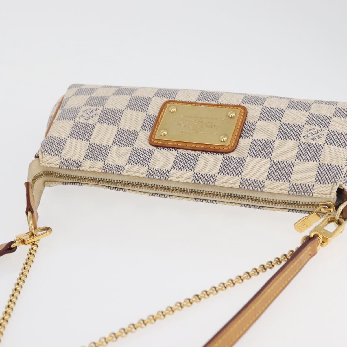 LOUIS VUITTON Damier Azur Eva Shoulder Bag 2way N55214 LV Auth ka3938
