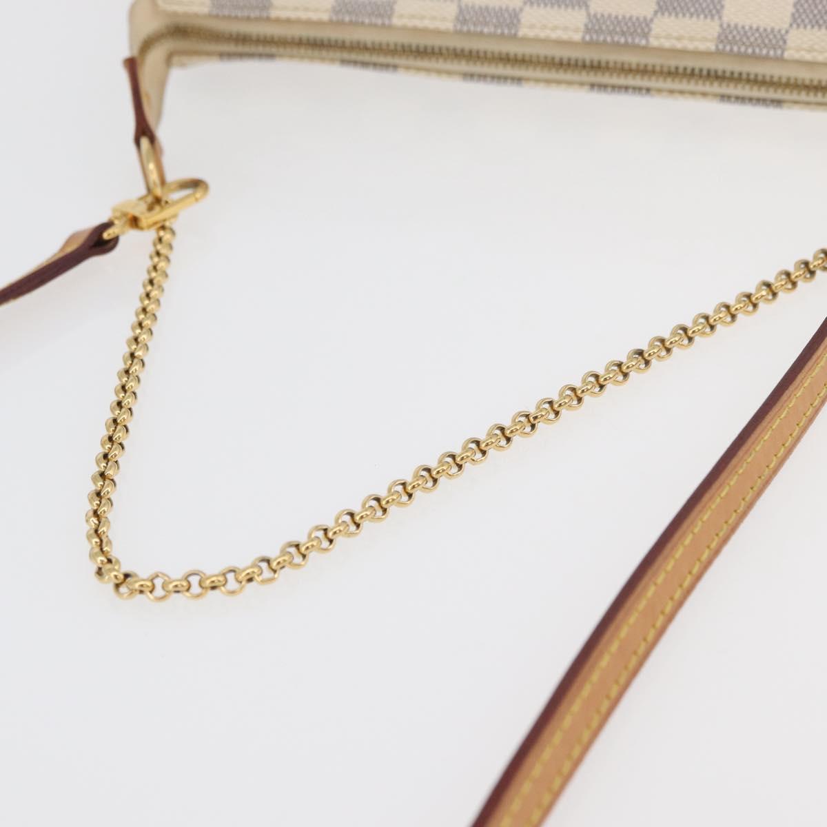 LOUIS VUITTON Damier Azur Eva Shoulder Bag 2way N55214 LV Auth ka3938