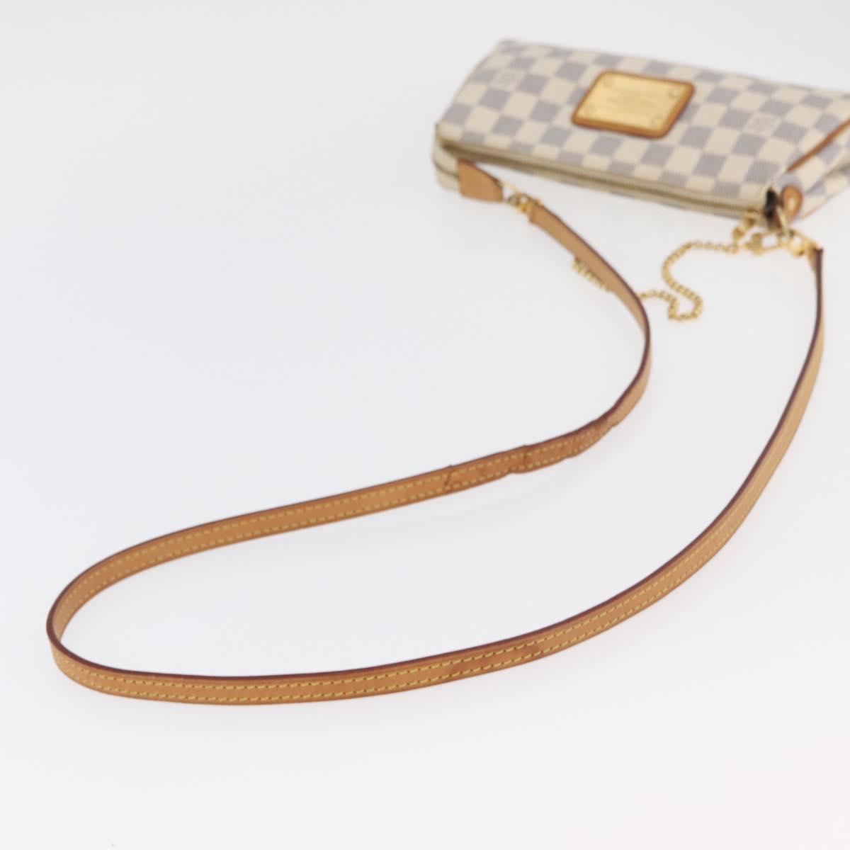 LOUIS VUITTON Damier Azur Eva Shoulder Bag 2way N55214 LV Auth ka3938