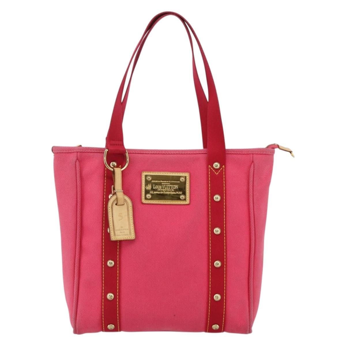 LOUIS VUITTON Antigua Cabas MM Tote Bag Pink M40085 LV Auth ka3945