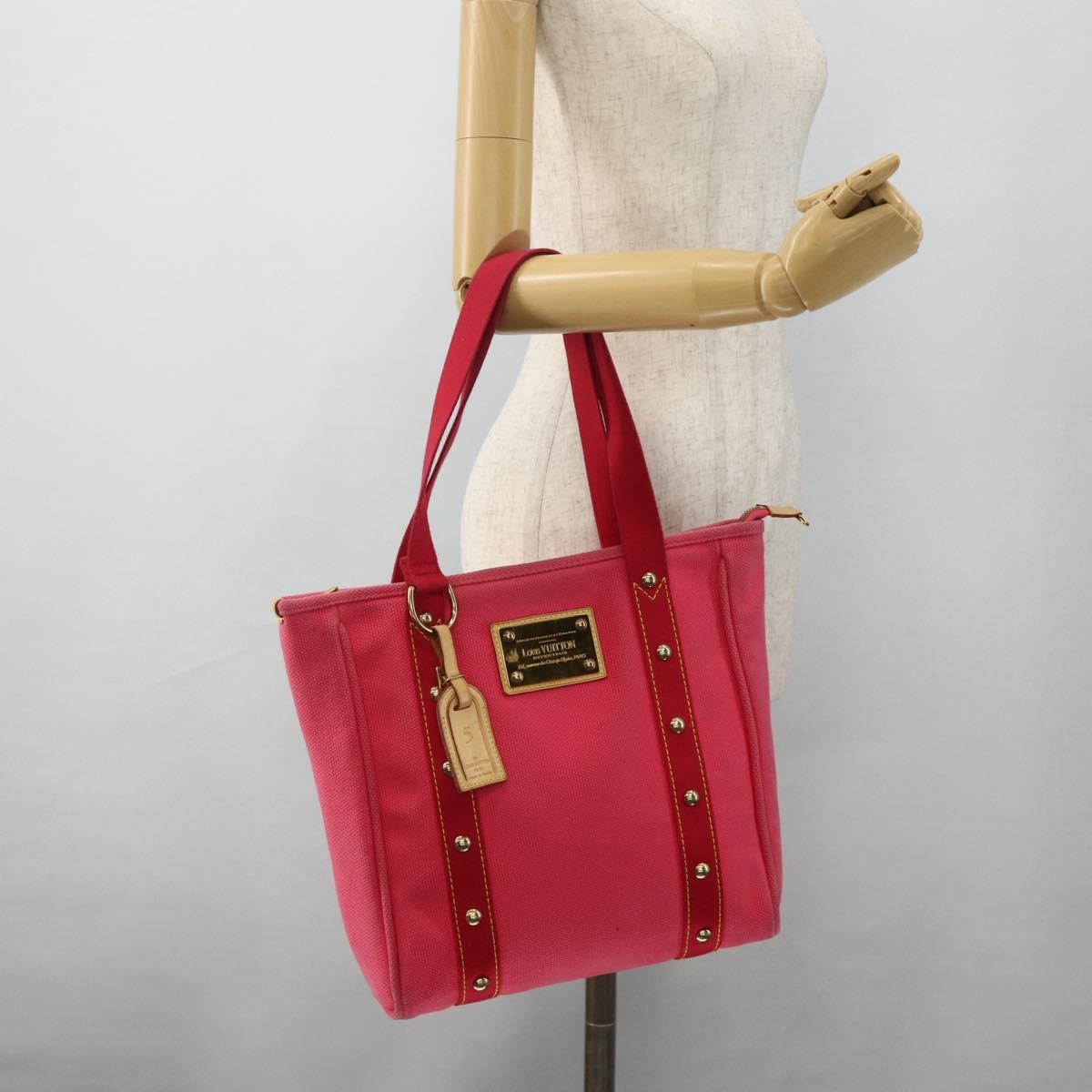 LOUIS VUITTON Antigua Cabas MM Tote Bag Pink M40085 LV Auth ka3945