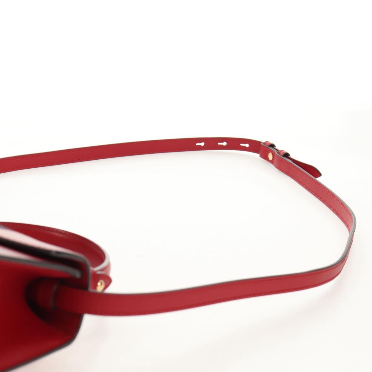 GUCCI Silvi Sherry Line Hand Bag Leather 3way Red Gold 470270 Auth ka395AV