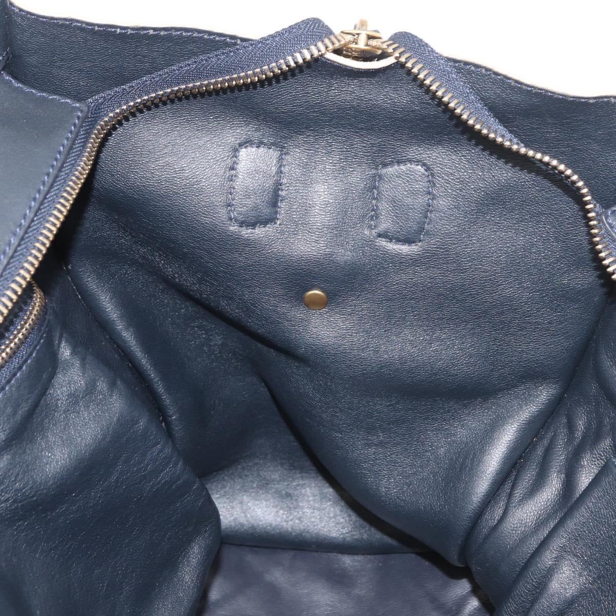 CELINE Luggage Medium Hand Bag Suede Leather Beige Gold black Auth ka3972A