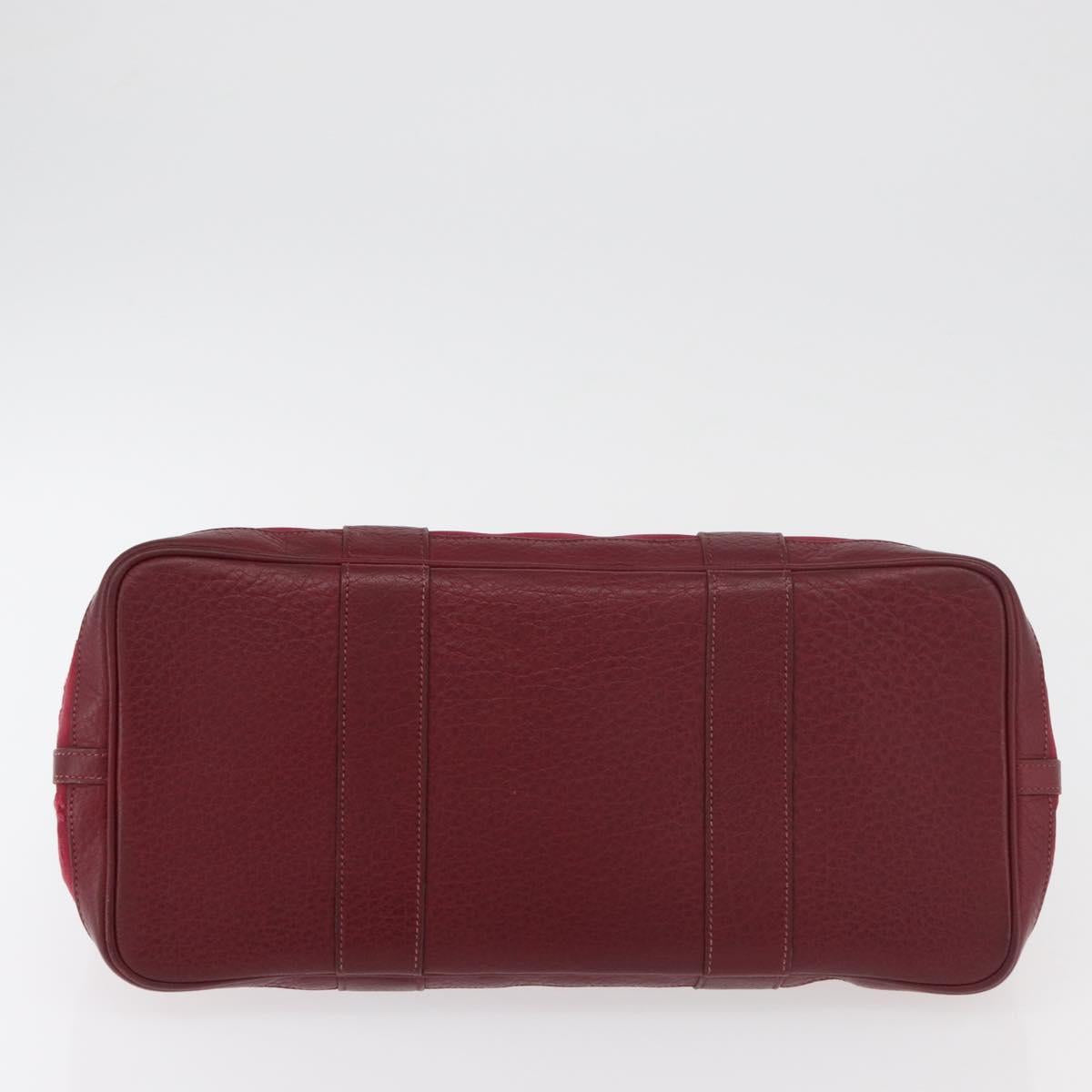 HERMES Garden Party PM Hand Bag Towar Officche Red Silver Auth ka4028
