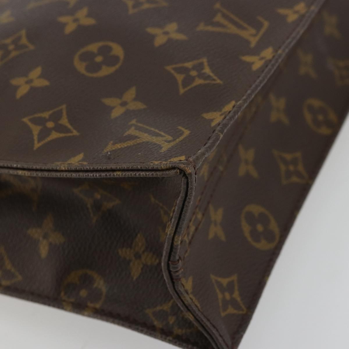 LOUIS VUITTON Monogram Sac Plat Hand Bag M51140 LV Auth ka4051