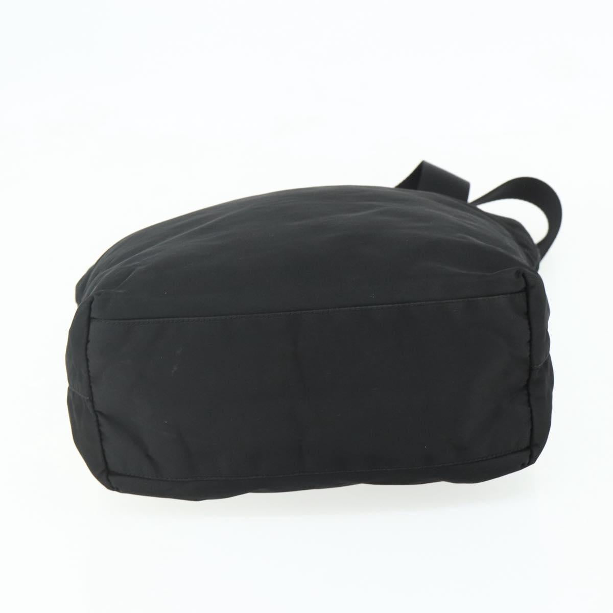 PRADA Tote Bag Nylon Black Silver Auth ka4054