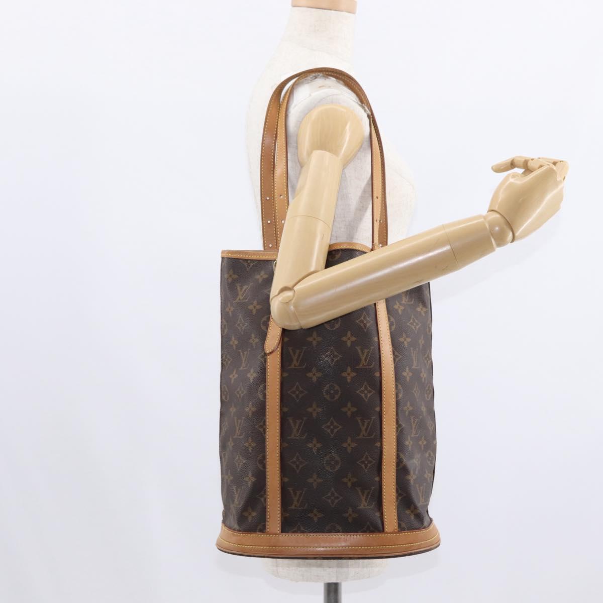 LOUIS VUITTON Monogram Bucket GM Shoulder Bag M42236 LV Auth ka406