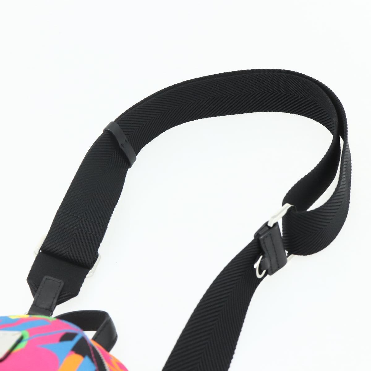 MCM Shoulder Bag Nylon Multicolor Silver Auth ka4070A