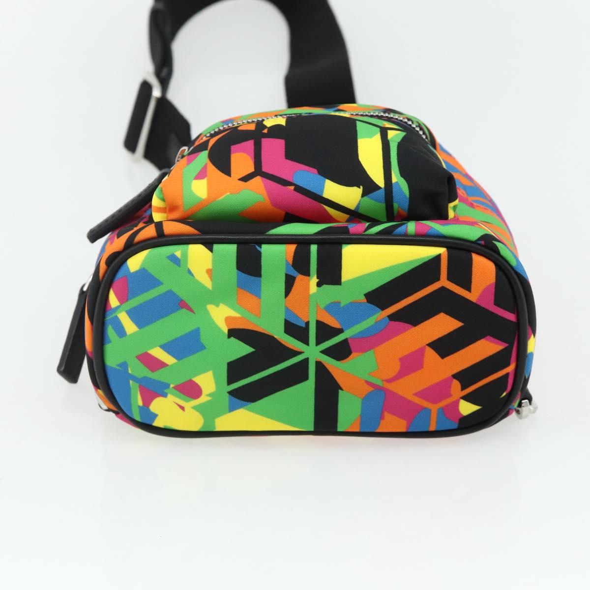 MCM Shoulder Bag Nylon Multicolor Silver Auth ka4070A