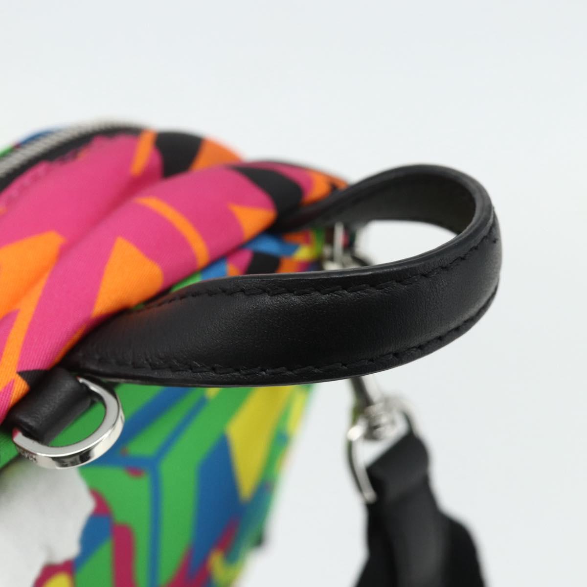 MCM Shoulder Bag Nylon Multicolor Silver Auth ka4070A