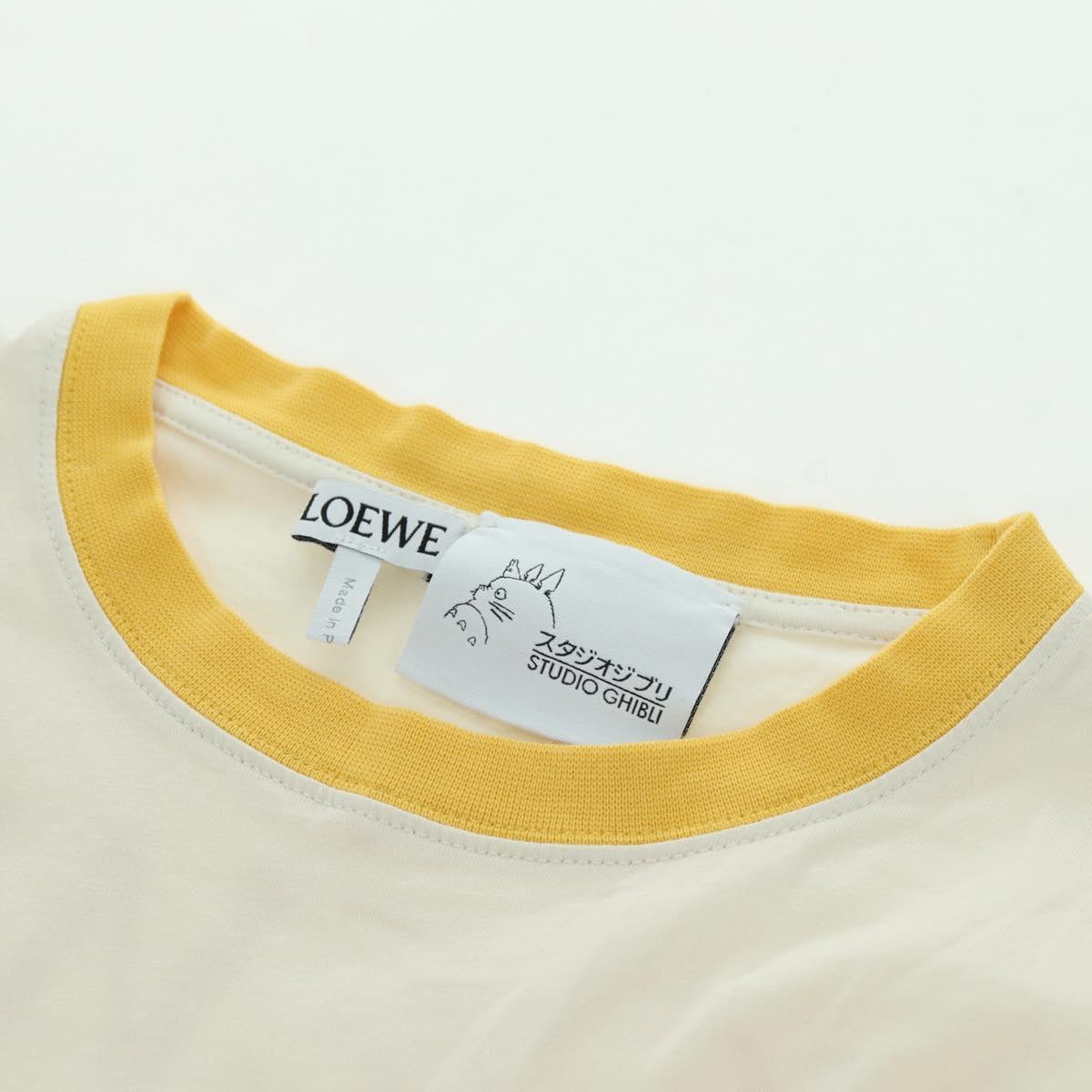 LOEWE LOEWE × Studio Ghibli Hin T Shirt Cotton White Orange Auth ka4076M
