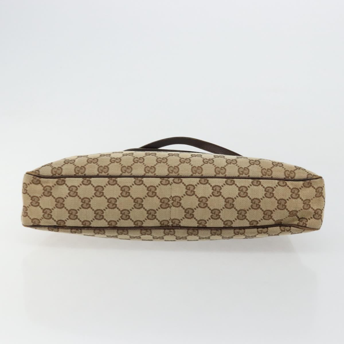 GUCCI GG Canvas Hand Bag Silver Beige 121023 Auth ka4077A