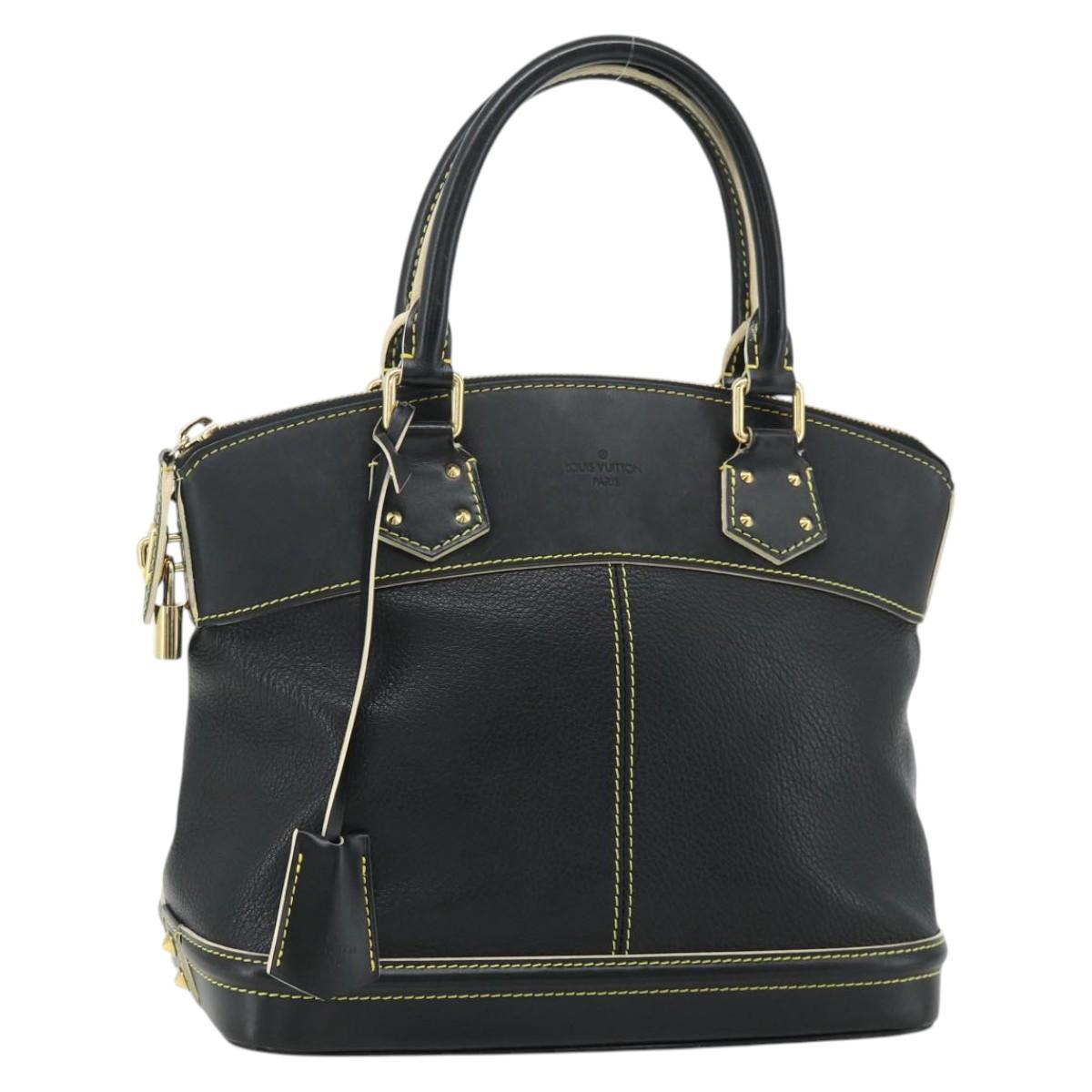 LOUIS VUITTON Suhari Lockit PM Hand Bag Leather Black M91888 LV Auth ka4094A