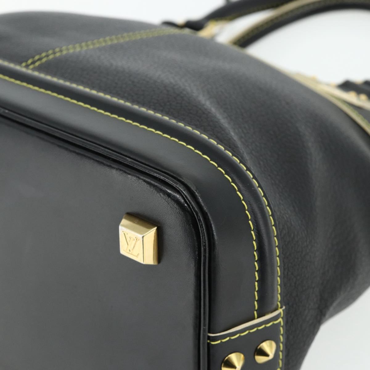 LOUIS VUITTON Suhari Lockit PM Hand Bag Leather Black M91888 LV Auth ka4094A