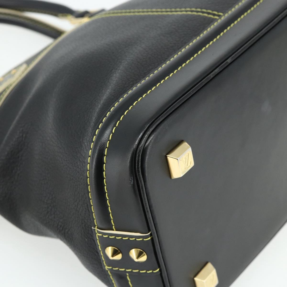 LOUIS VUITTON Suhari Lockit PM Hand Bag Leather Black M91888 LV Auth ka4094A