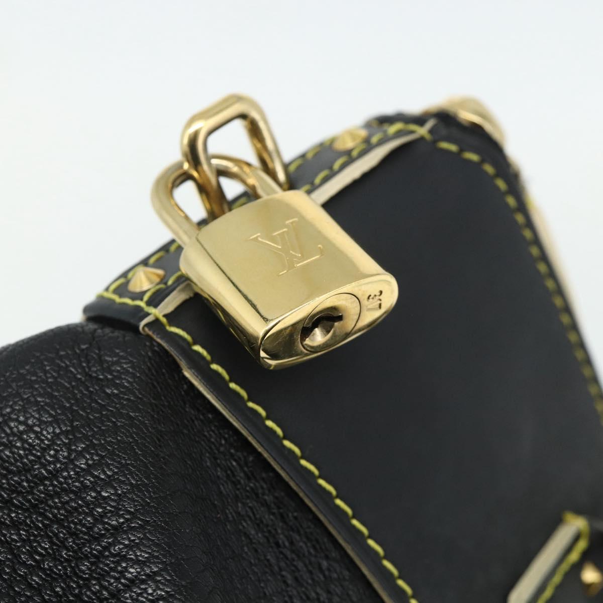 LOUIS VUITTON Suhari Lockit PM Hand Bag Leather Black M91888 LV Auth ka4094A
