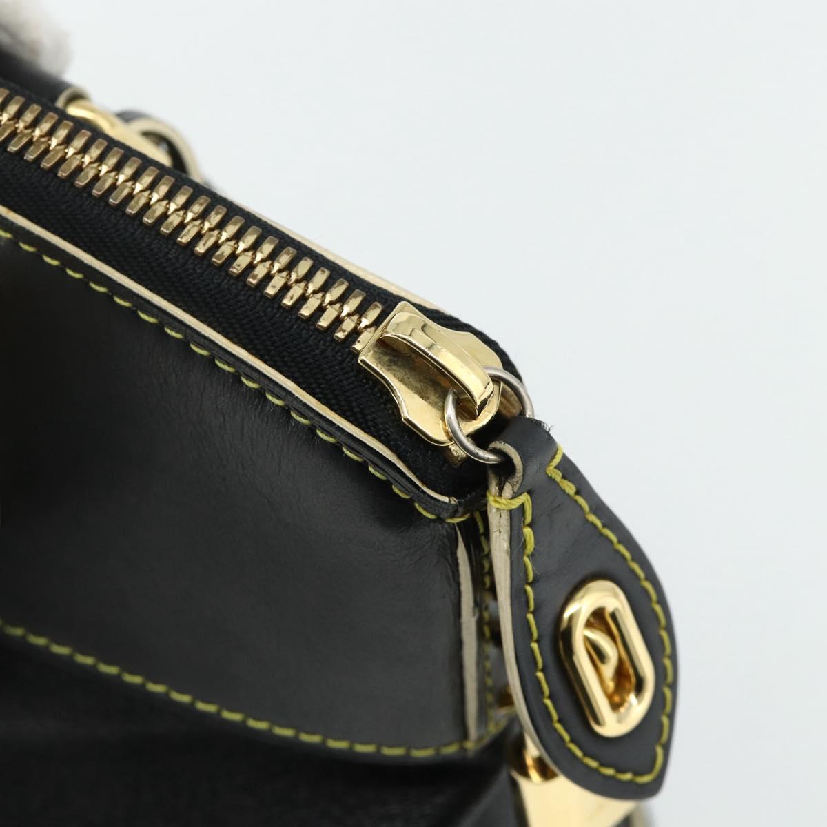 LOUIS VUITTON Suhari Lockit PM Hand Bag Leather Black M91888 LV Auth ka4094A