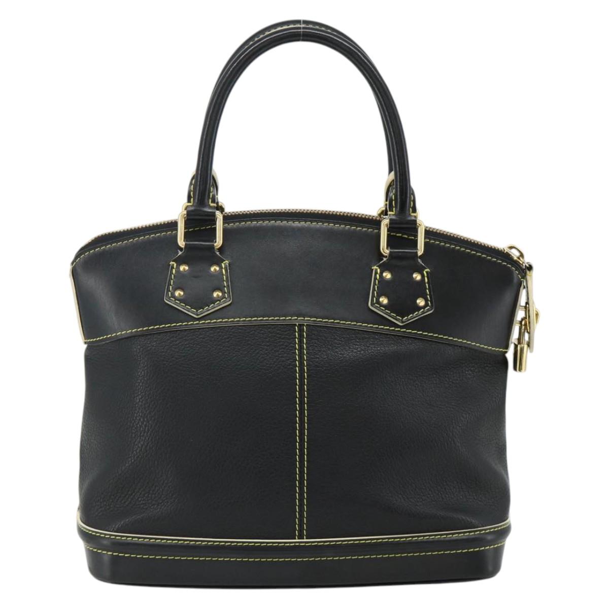 LOUIS VUITTON Suhari Lockit PM Hand Bag Leather Black M91888 LV Auth ka4094A