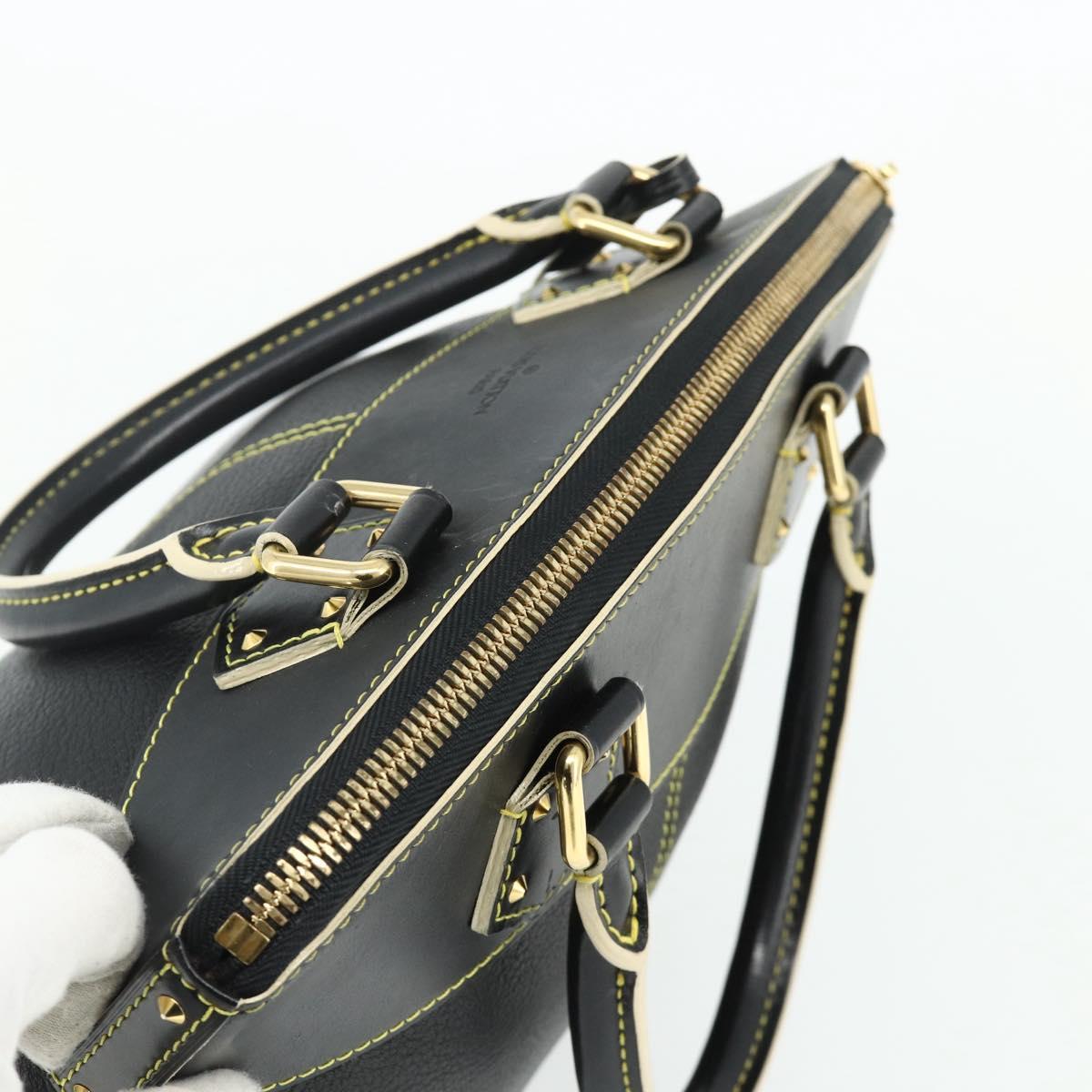 LOUIS VUITTON Suhari Lockit PM Hand Bag Leather Black M91888 LV Auth ka4094A